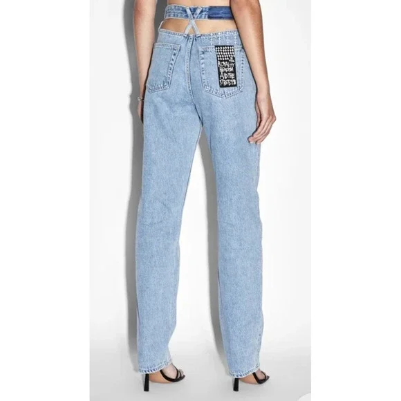 Ksubi Jeans Womens Size 23 Playback Authentik Kut Out High Rise Blue Denim